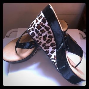 Dr Scholl’s Comfort Leopard Wedges
